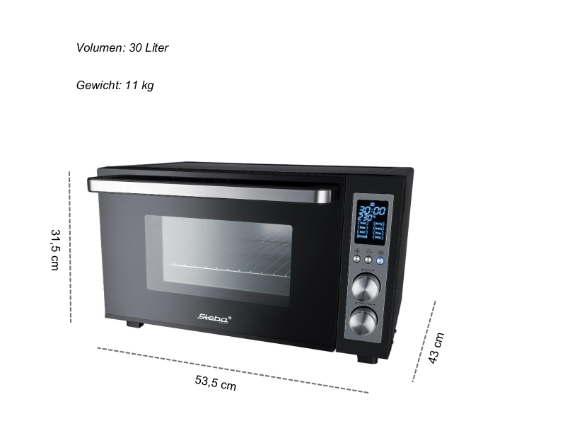 Steba Miniovn m/ varmluft  Steba Miniovn m/ varmluft